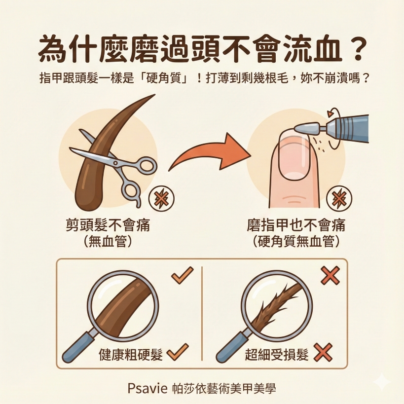 為什麼指甲磨過頭不會流血