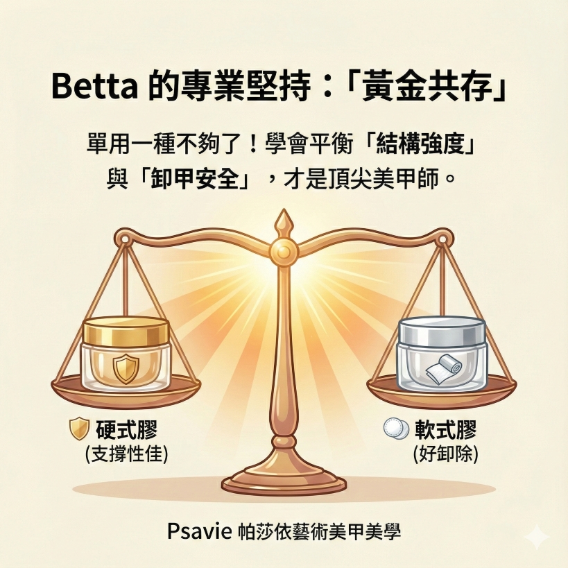 美甲硬式膠與軟式膠的黃金共存